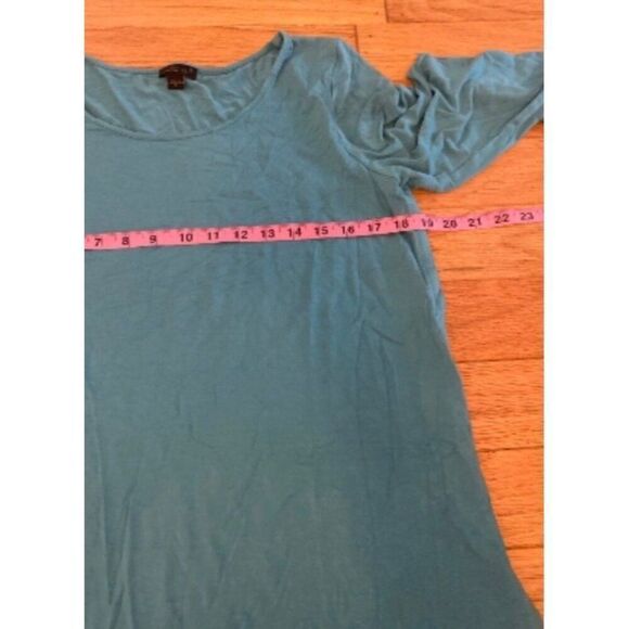 J. Jill women's Teal 3/4 Sleeve round neck soft and casual Tunic Top Size Large - Picture 6 of 9